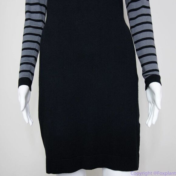 Tart black and grey stripe bodycon sweater dress, size XS - Picture 5 of 16